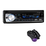 TOOGOO Lecteur MP3 Autoradio 1 DIN 2.1A Double Radio USB Charge Rapide Mains Libres Digital Media 4X65W FM Compatible avec Les TéLéPhones Android et iOS avec Volant TéLéCommande