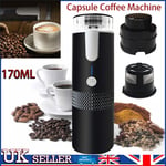Portable Espresso Machine Travel Coffee Maker Compatible Ground / K-Cup Capsules