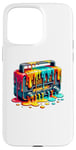 Coque pour iPhone 15 Pro Max Dripping Paint Art Radio Vintage Radios Antiques