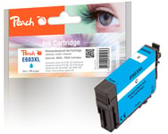 Kompatibel med Peach Epson WorkForce WF-2850 DWF bläckpatron, 6ml, Cyan