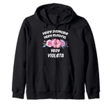 Violeta Personalized Very Demure Very Mindful Violeta Name Zip Hoodie