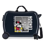 Disney Mickey et Minnie Travel the World London Bleu Valise enfant 50x39x20 cm ABS rigide Fermeture latérale à combinaison 34L 1,8 kg 4 roues bagage à main