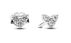 Pandora Timeless Triple Stone Heart Sterling silver örhängen 293003C01