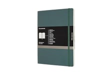 Moleskine - Pro Notebook, Professional Notebook Ideal for Office & Work - Soft Cover and Elastic Closure - Size Extra Large 19 x 25 - Colour Forest Green, 192 Pages