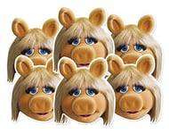 Star Cutouts stsmp59 – 6 Masks Adult Miss Piggy – The Muppets Show – One size