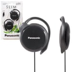 PANASONIC RP-HS46E-K SLIM CLIP ON EARPHONES HEADPHONES - BLACK - RPHS46