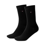 Tommy Hilfiger - Casual Womens Socks - 2 Pack - Womens Clothing - Ladies Socks - Ankle Socks - Signature Embroidered Logo - Black