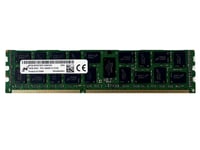 16GB DDR3 1x16GB Micron RDIMM 2Rx4 ECC PC3-14900R 1866MHz Dual Rank x4 RAM Minne