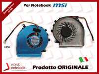 Ventilateur CPU MSI Ge62 Ge72 Pe60 Pe70 Gl62 (4 Broches)