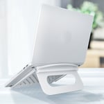 White Abs Laptop Tablet Folding Cooling Stand (17 Inch Or Less Through) LS