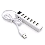 USB-hubb 7-portars expanderadapter USB 2.0-hubb Multi USB-splitter white