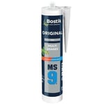 Mastic-colle de Fixation & Etancheité BOSTIK MS9 ORIGINAL - Multi-matériaux - Collage Souple & Puissant - Gris - Cartouche 300 ml