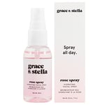 Award Winning Rose Water Facial Spray (30ml) - Vegan - Rose Water Spray for Face - Rose Spray Facial Mist - Rosewater Spray Toner Rose Hydrosol - Spray All Day by Grace and Stella