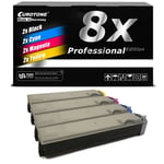 8x Eurotone Pro Toner Replaces Kyocera TK520C TK520K TK520M