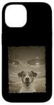 Coque pour iPhone 14 Jack Russell Chien Selfie Vieux Téléphone Photo Drôle Observation OVNI