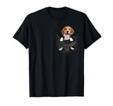 Beagle Dog In Pocket Puppy Dog Lover Funny For Men Women T-Shirt