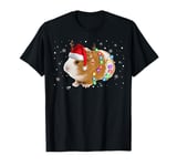 Guinea Pig Christmas Lights Santa Reindeer Guinea Pig Gifts T-Shirt