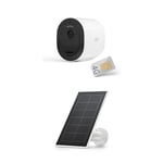 Arlo Go 2 3G/4G LTE + 2 Panneau Solaire, Caméra de Surveillance WiFi Extérieure sans Fil, Carte SIM ou WiFi, Vision Nocturne Couleur, Détection De Mouvement, Essai Secure Inclus, 2 Caméra Blanc