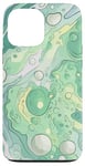 iPhone 13 Pro Max Swirl Green Color Illustration Pattern Abstract Art Case