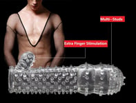 Perfect Penis Enlarger Extender Sleeve Condom, Premature Erection Impotence Aid