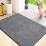 FCSDETAIL Dirt Trapper Indoor Door Mat 60 x 90 cm, Machine Washable Entrance Rug, Dog Doormat, Non-slip Inside Floor Mat for Entryway, Muddy Shoes & Paws