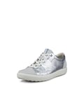 ECCO Women's Soft 7 Sneaker, Pure Silver/Concrete Floral, 5/5.5 UK