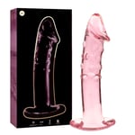 NEBULA SERIES BY IBIZA - MODEL 19_DILDO_BOROSILICATE GLASS_PINK 18.5 CM -O- 4 CM