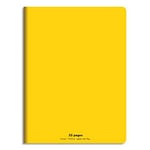 - Cahier éco piqué couverture polypro 32 pages 17x22 cm grands carreaux jaune