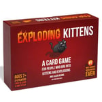 Exploding Kittens NSFW - VUXEN Rysk Roulette Kortspel, Vuxen Drinking Game - Vuxen & Tonårs Kortspel - 2-5 Spelare röd katt