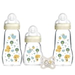 Mam Bottle Starter Set Glass Baby Infant Milk Bottle Feeding Newborn Gift New