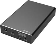 Boîtier Raid pour 2X 2,5"" SATA SSD/HDD USB 3.2 Gen2 ,USB-C et USB-A,Boîtier en Aluminium Raid 0,RAID1 K25272C(Q696)