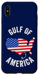 Coque pour iPhone XS Max Golfe des États-Unis Amérique Carte drôle Golfe du Mexique Drapeau USA 4 juillet