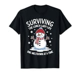 Xmas Surviving The Lunch Lady Life One Meltdown At A Time T-Shirt