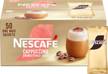 Nescaf� Gold Cappuccino Unsweetened Taste Coffee, 50 Sachets X 14.2G