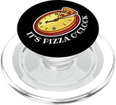 Horloge Pizza Temps Mangez Plus De Pizza Fun Horloge PopSockets PopGrip pour MagSafe