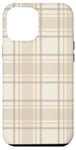 Coque pour iPhone 12 Pro Max Tartan écossais beige sable beige neutre