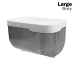 Tissue Box Shelf Toilet Paper Holder Storage Rack Grey Large