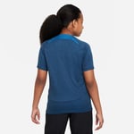 Nike Trenings T-Skjorte Dri-FIT Academy - Blå/Sort Barn, størrelse XS: 122-128 cm