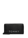 Tommy Jeans TJW City Bold Large ZA AW0AW16485, Portefeuille à Fermeture éclair Femme, Noir (Black), OS