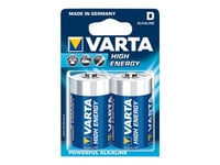 Varta High Energy - Batteri 2 X D - Alkaliskt