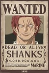 empireposter Poster manga One Piece Wanted Shanks - Dimensions : 61 x 91,5 cm