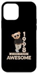 Coque pour iPhone 12 mini 27ème anniversaire homme femme 1998 original Awesome ours en peluche