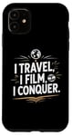 Coque pour iPhone 11 I Travel I Film I Conquer Funny Vlogging Devise