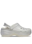 Crocs Classic Platform Lined Clog - Grey, Grey, Size 7, Women