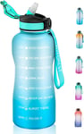 MYFOREST 2.2Litre Water Bottle BPA Free, 2.2L Drinking Bottle with Straw & Time