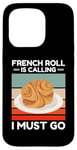 Coque pour iPhone 15 Pro Vintage French Roll appelle I Must Go Food Lover