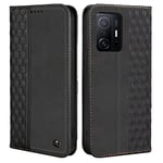 CXTcase Coque pour Xiaomi 11T / Xiaomi 11T Pro 5G, Housse en Cuir PU Pochette Portefeuille Magnétique Etui de Protection, Flip Case pour Xiaomi 11T Pro 5G, Noir