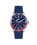 Lacoste Chronograph Quartz Watch for Men with Blue Silicone Bracelet - 2011154