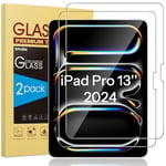 SPARIN Screen Protector for iPad Pro 13 inch M4 2024, 2 Pack Tempered Glass Film for iPad Pro 13 Screen Protector, Scratch Resistant