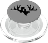 Texas Buck Texas Flag Huge Buck Rack Black Texas Flag PopSockets PopGrip pour MagSafe